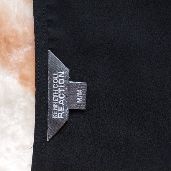 Kenneth Cole Reaction Cropped Blouse for Women 100% Polyester sz Medium Black - Picture 5 of 7